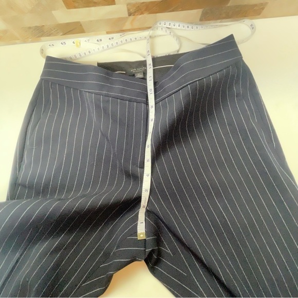 Ann Taylor Pinstripe Pantsuit Blazer Size 8 Petite 10 NWT - Picture 13 of 15
